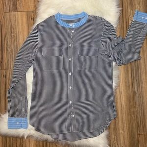 Equipment 100% Silk striped blouse